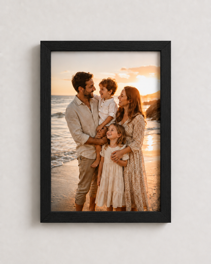 Personalized Wooden Photo Frame – Custom Picture Frame – Gift for Mom, Couples & Family