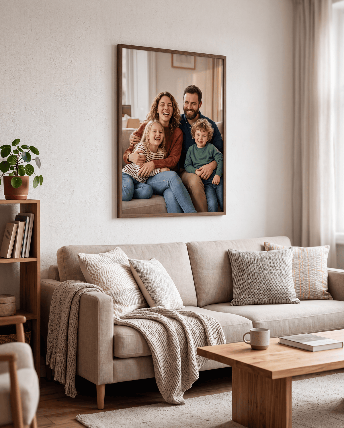 Personalized Wooden Photo Frame – Custom Picture Frame – Gift for Mom, Couples & Family