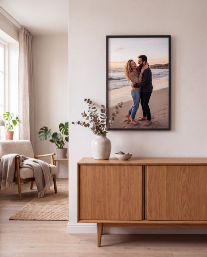 Personalized Wooden Photo Frame – Custom Picture Frame – Gift for Mom, Couples & Family