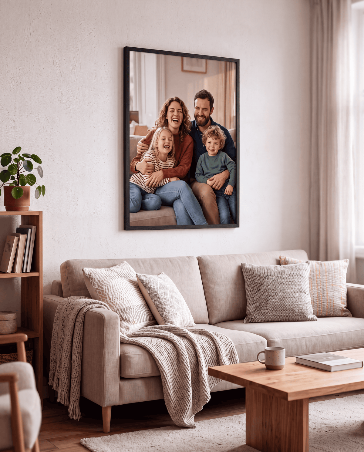 Personalized Wooden Photo Frame – Custom Picture Frame – Gift for Mom, Couples & Family