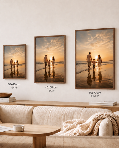 Personalized Wooden Photo Frame – Custom Picture Frame – Gift for Mom, Couples & Family