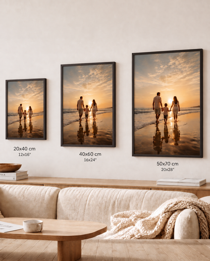 Personalized Wooden Photo Frame – Custom Picture Frame – Gift for Mom, Couples & Family